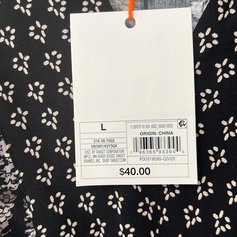 Knox Rose Flutter Short Sleeve Printed Kaftan A-Line Dress L - Picture 3 of 8